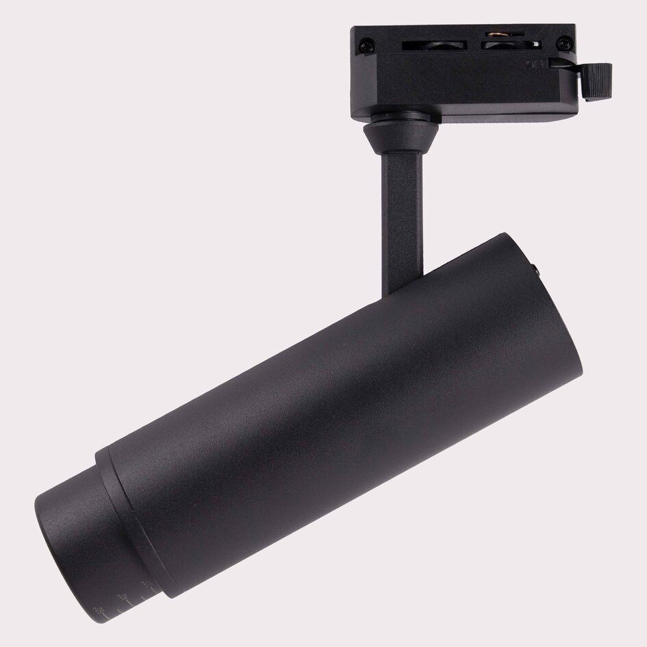 Spot sur rail monophasé 12W angle d'éclairage réglable et fonction Jusqu'à chaud - Jules