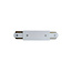 Bloc d’alimentation double pour raccordement central de rail monophasé, blanc