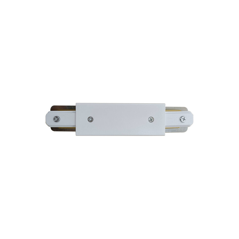Connecteur droit double face pour rail monophasé - blanc