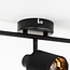 Zwarte plafondlamp met 3 spots - Finley