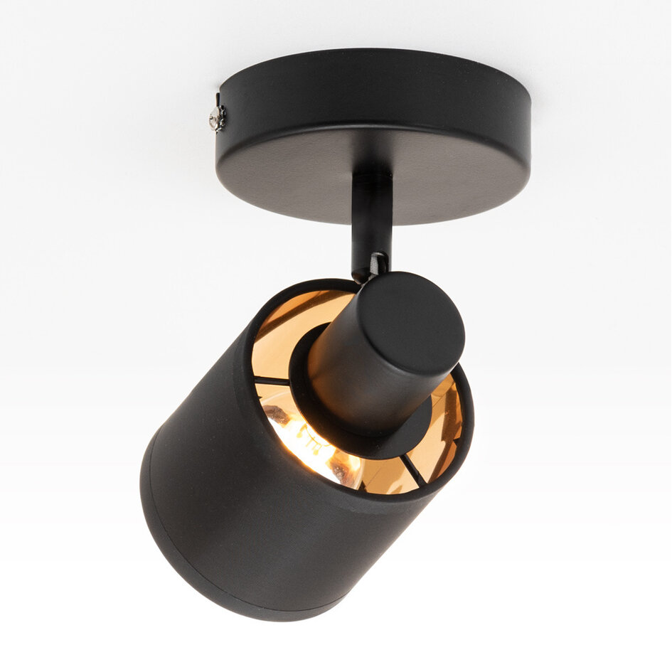 Moderne plafondspot met stoffen kap  - Faya