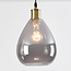 Lampe suspendue verre fumé aspect lisse 3-lumières - Verona