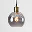 Lampe suspendue verre fumé aspect lisse 3-lumières - Verona