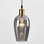 Lampe suspendue verre fumé aspect lisse 3-lumières - Verona