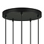Suspension design 5 lumières Boise - noir et verre fumé