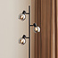 Lampadaire moderne Mesa 3 lumières, noir mat et verre fumé gris