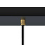 Moderne mat zwarte en zand gouden hanglamp met amberkleurig glas 5-lichts  - Seattle