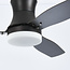 Industriële plafondventilator Lorre zwart met afstandsbediening incl. LED