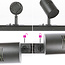 Kit rail monophasé de 3 mètres et spots Jamie, noir