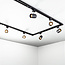 1-fase railsysteem set van 3 meter met Collin spots, zwart