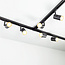 Modern 1-fase railsysteem van 3 meter met June spots - zwarte plafondlamp