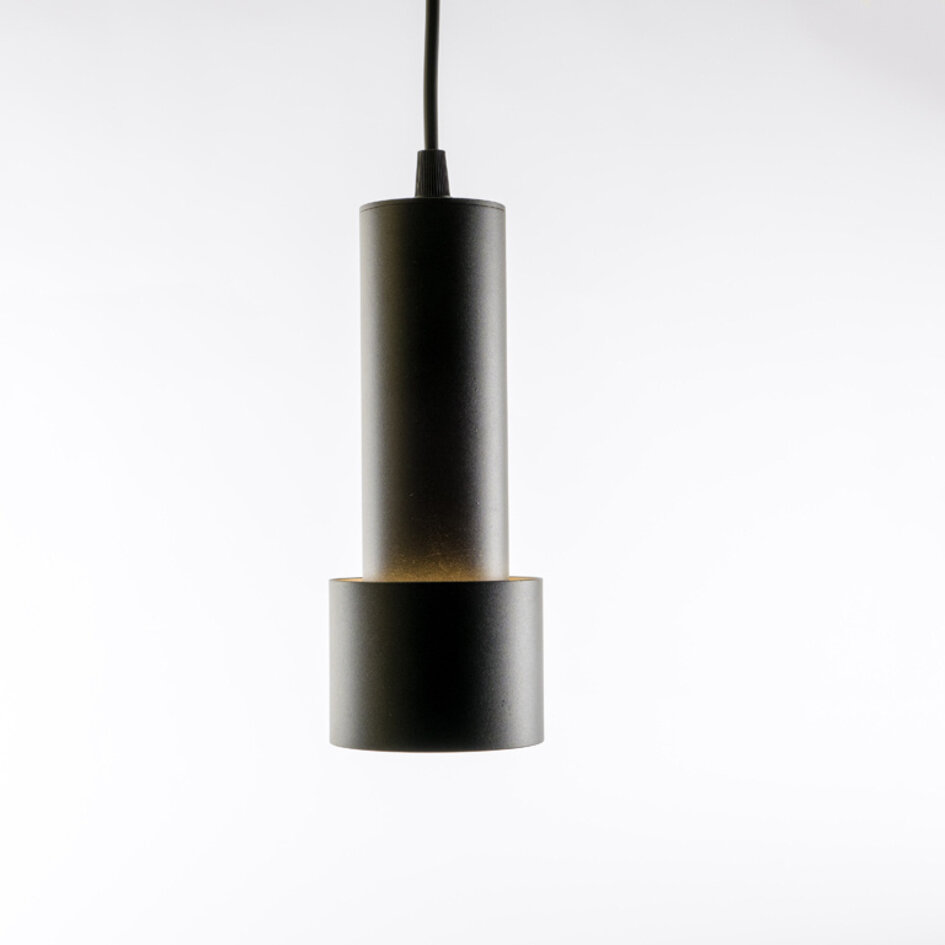 1-fase rail tube hanglamp Jim - zwart