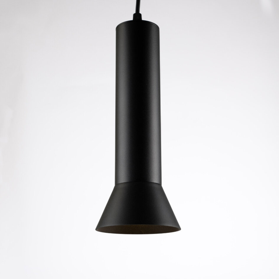 Suspension tube monophasée sur rail Lenn - noir