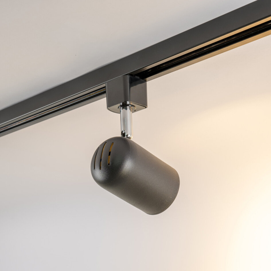 Spot sur rail monophasé Collin - noir