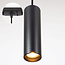 1-fase rail tube hanglamp Simon - zwart