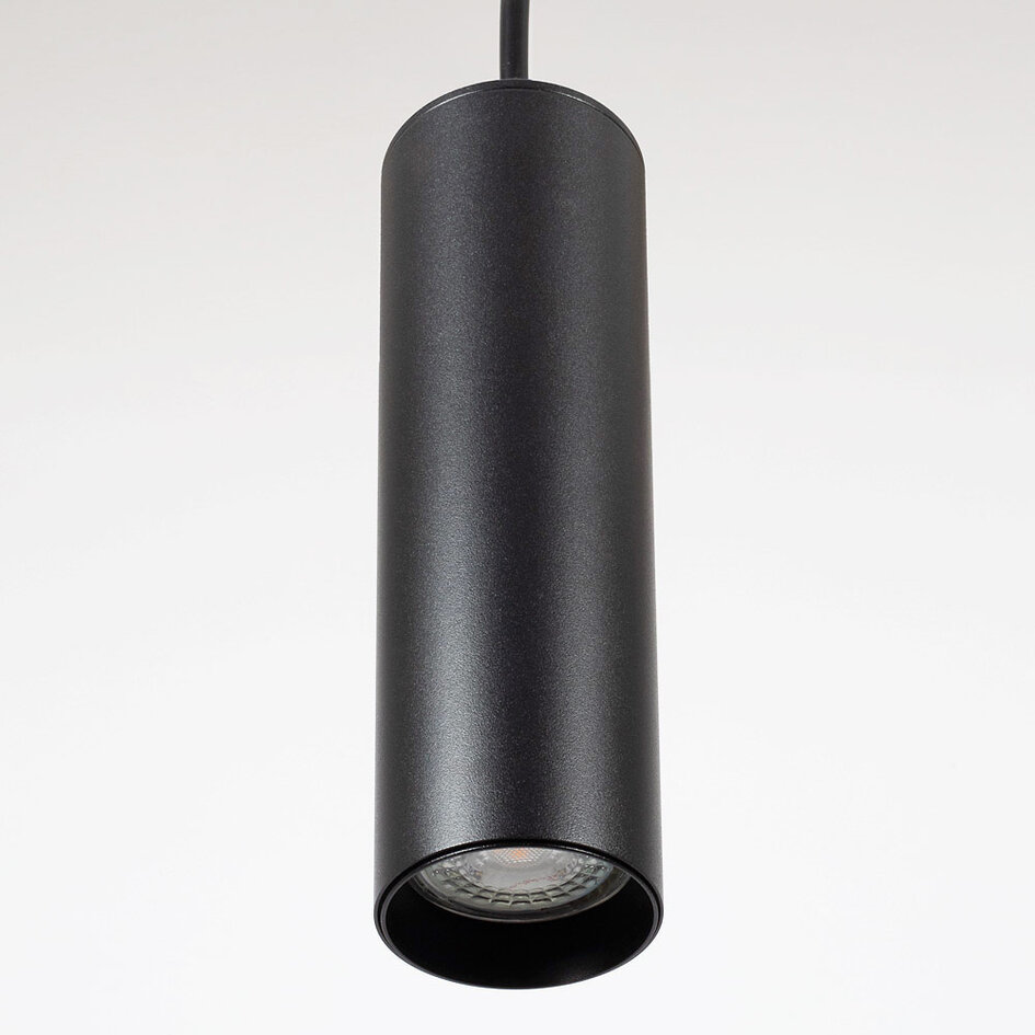 Suspension tube monophasée sur rail Simon - noir