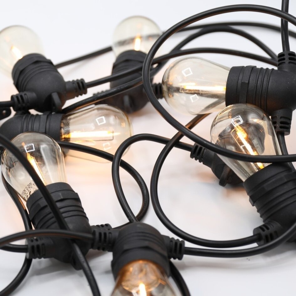 Guirlande guirlande solaire de 20 mètres, 40 ampoules, panneau solaire de 10 W