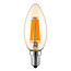 Lampe à bougie à filament LED E14 dimmable avec verre ambré | 5.5W 2200K