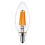 Lampe à bougie à filament LED E14 dimmable avec verre clair | 3.5W 2700K