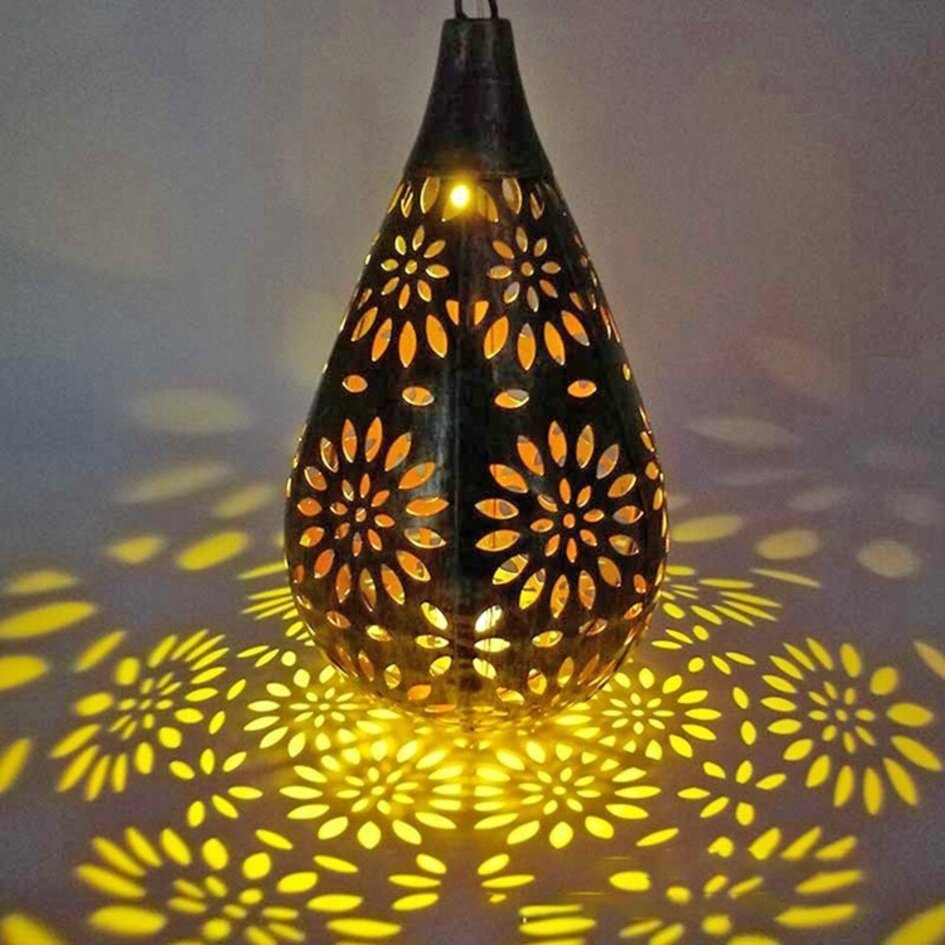 Suspension solaire design goutte Zelia - bronze