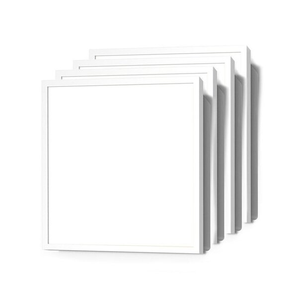Kit de 4 x panneaux LED 60 x 60 cm, 36 W, 4000 K - 100 lm/W