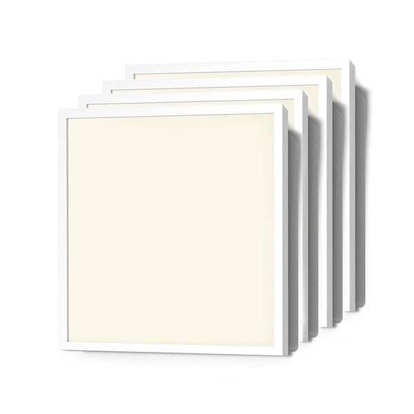 Kit de 4 panneaux LED 60 x 60 cm, 30 W, 3000 K - 114 lm/W