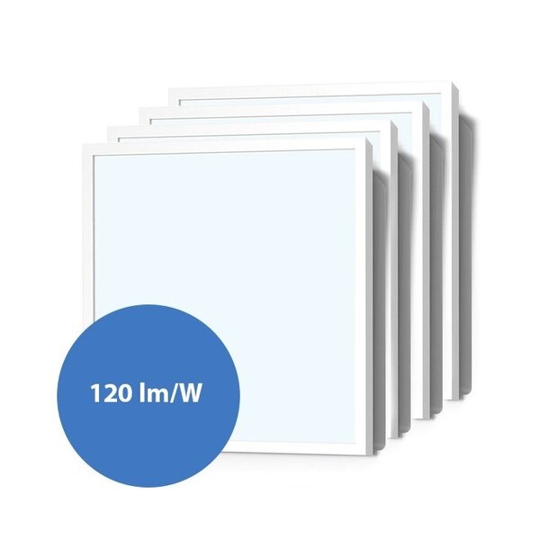 Kit de 4 panneaux LED, 60 x 60 cm, 30 W, 6500 K - 120 lm/W