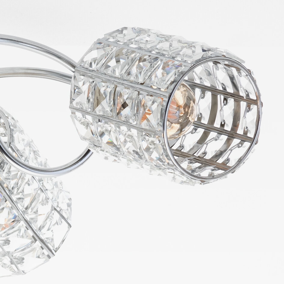 Plafonnier design moderne chrome à 3 spots - Hera