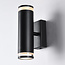 Applique murale industrielle Yara - noir mat