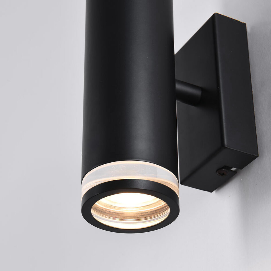 Industriële wandlamp Yara - mat zwart