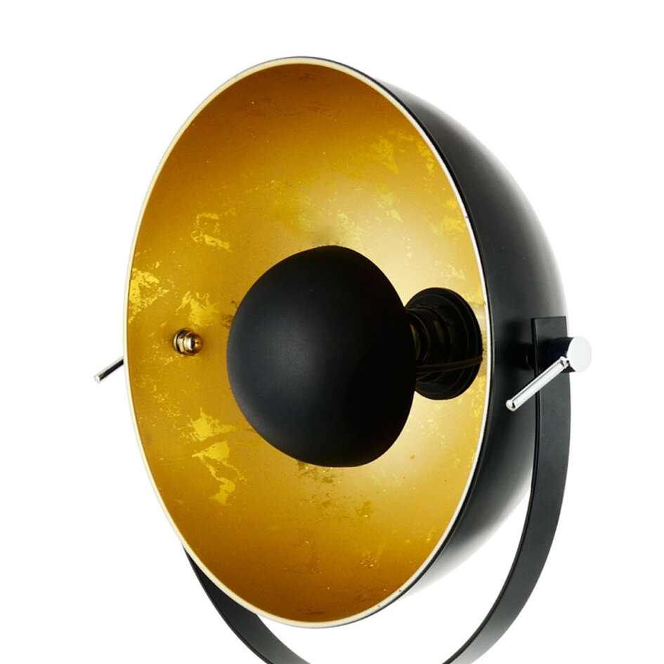 Design driepoot staande lamp  Charlotte - zwart met goud