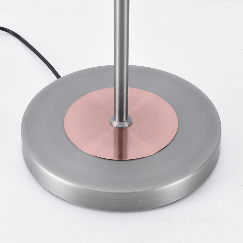 Industriële vloerlamp Georgia - antiek zilver met koper