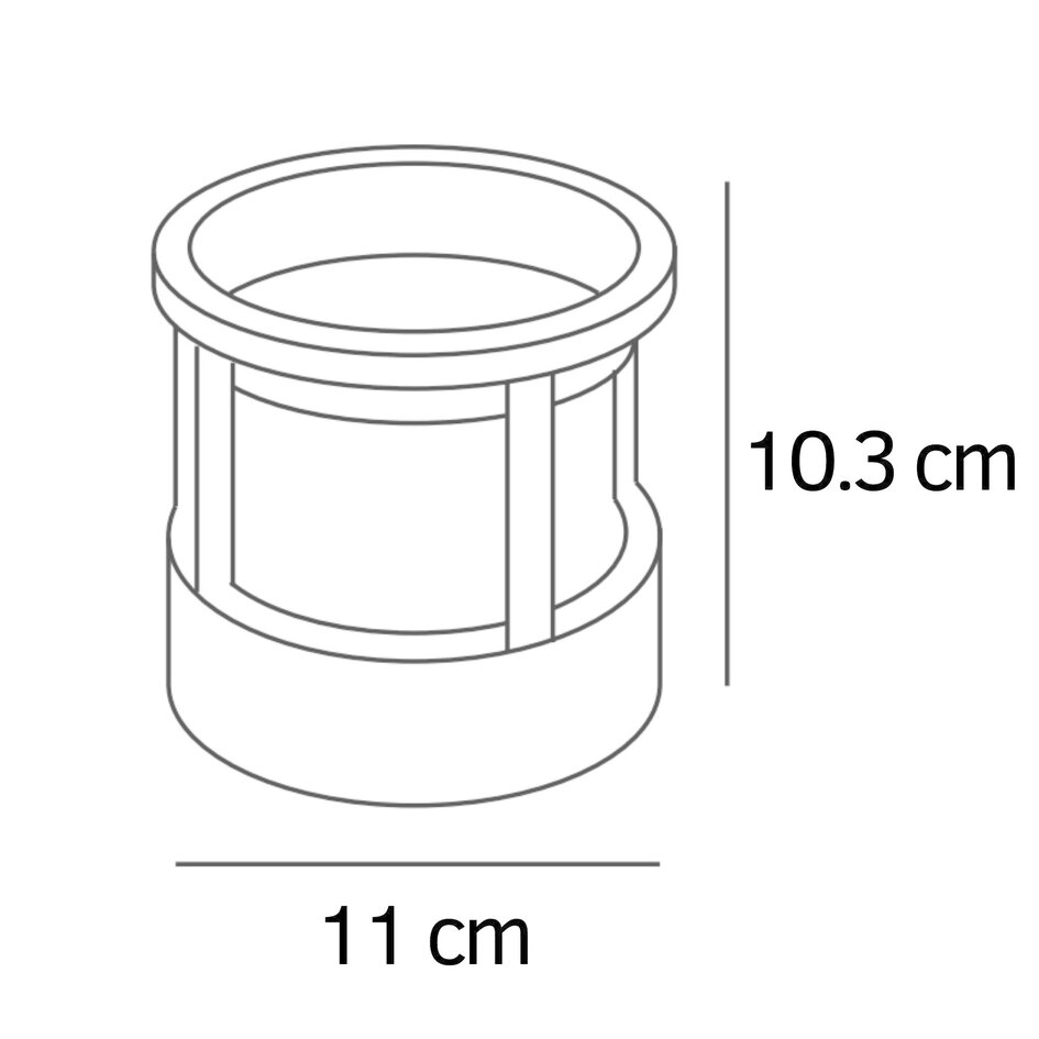 Ronde muurlamp Millie - zwart