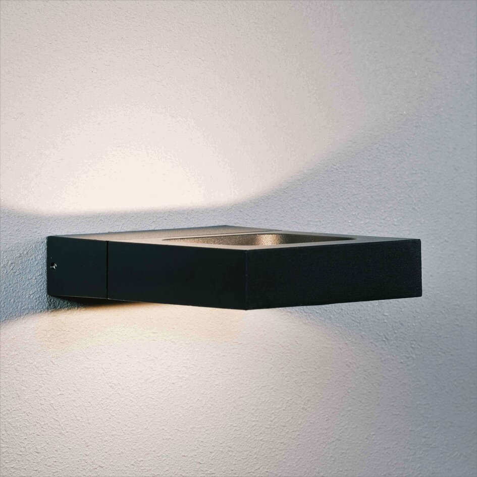 Industriële wandlamp Rotterdam - zwart