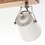 Houten plafondlamp met 2 spots - Flint
