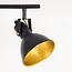 Plafonnier design noir avec or à 3 lumières - Alexis