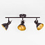 Plafonnier design noir avec or à 3 lumières - Alexis