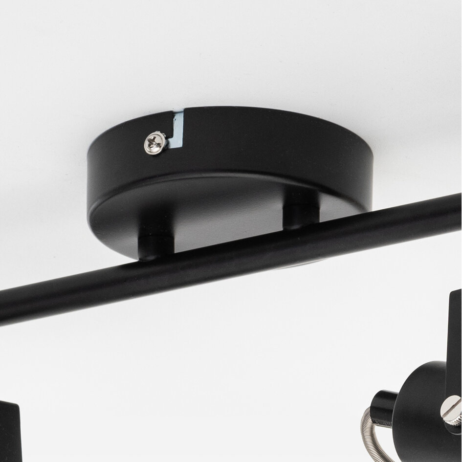 Design plafondspot zwart met goud 2-lichts - Alexandria