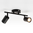 Moderne plafondlamp Mitch 2-lichts in zwart