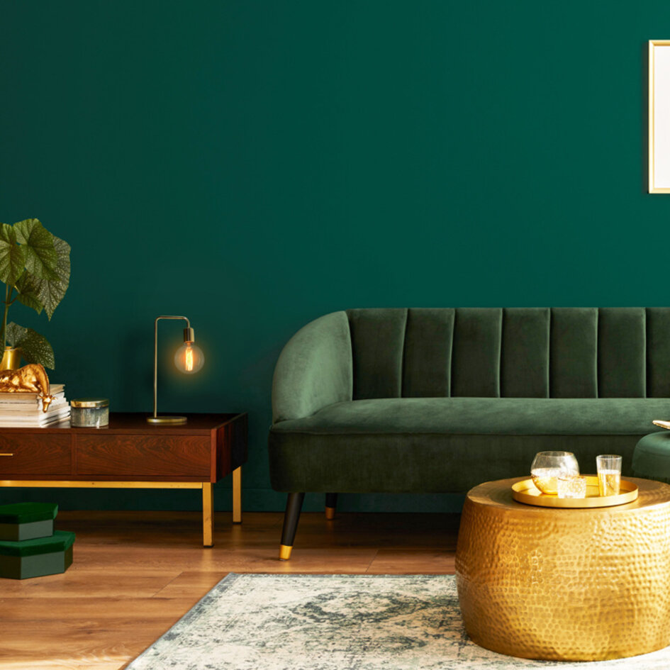 Lampe de table moderne dorée - Orelia