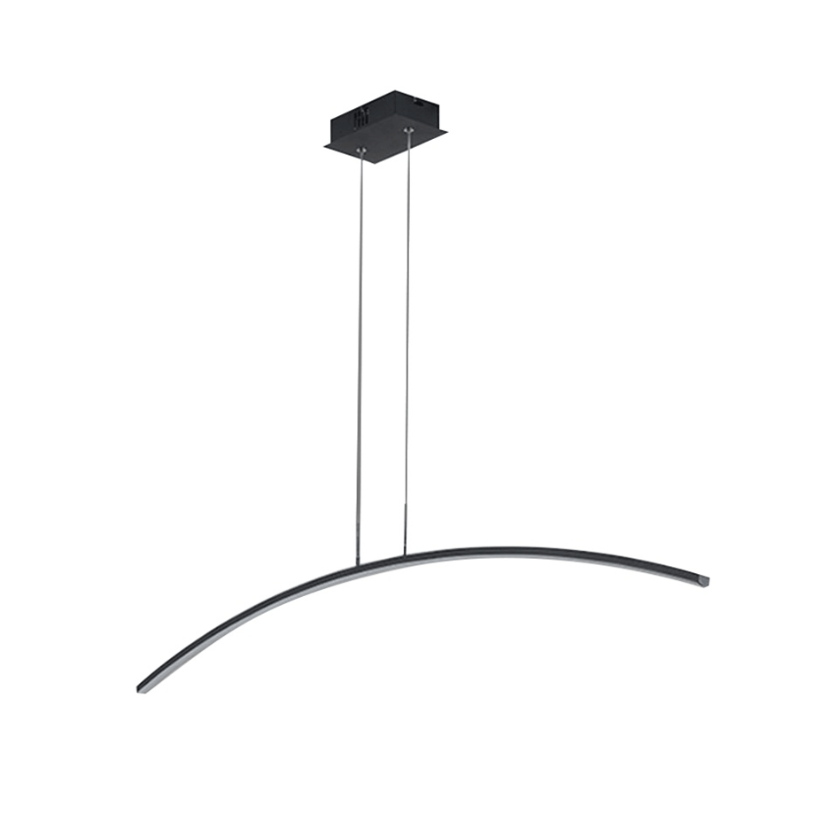 Hanglamp Chelsea in zwart met geïntegreerde LEDs