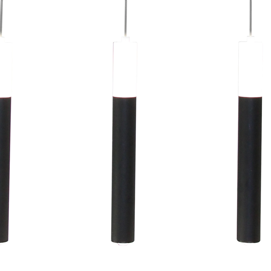 Suspension moderne noire avec LEDs intégrées - Mason