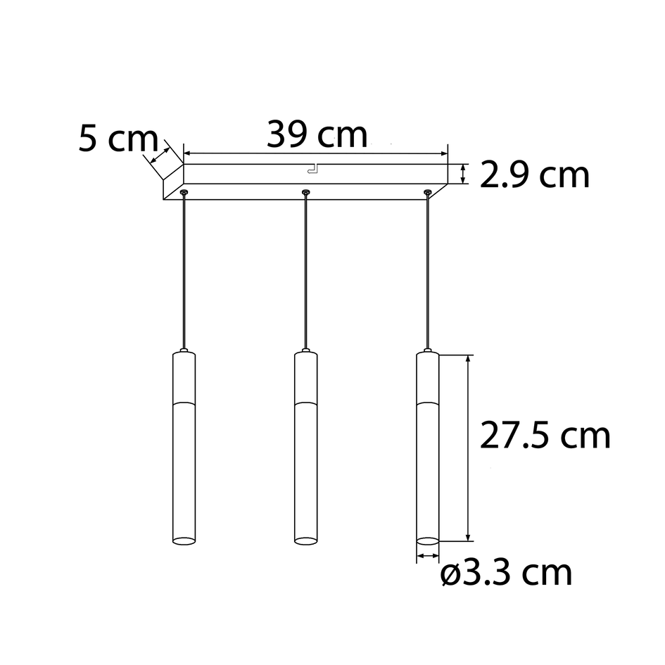 Hanglamp Mason in zwart met geïntegreerde LEDs
