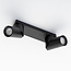 Plafonnier industriel noir avec 2 spots - Libby