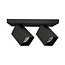 Plafonnier industriel noir mat avec deux spots - Boy
