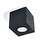 Spot moderne inclinable noir en saillie carré - Kit