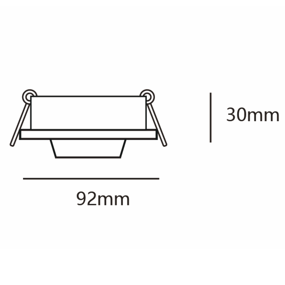 Moderne zwarte kantelbare inbouwspot vierkant - Beau