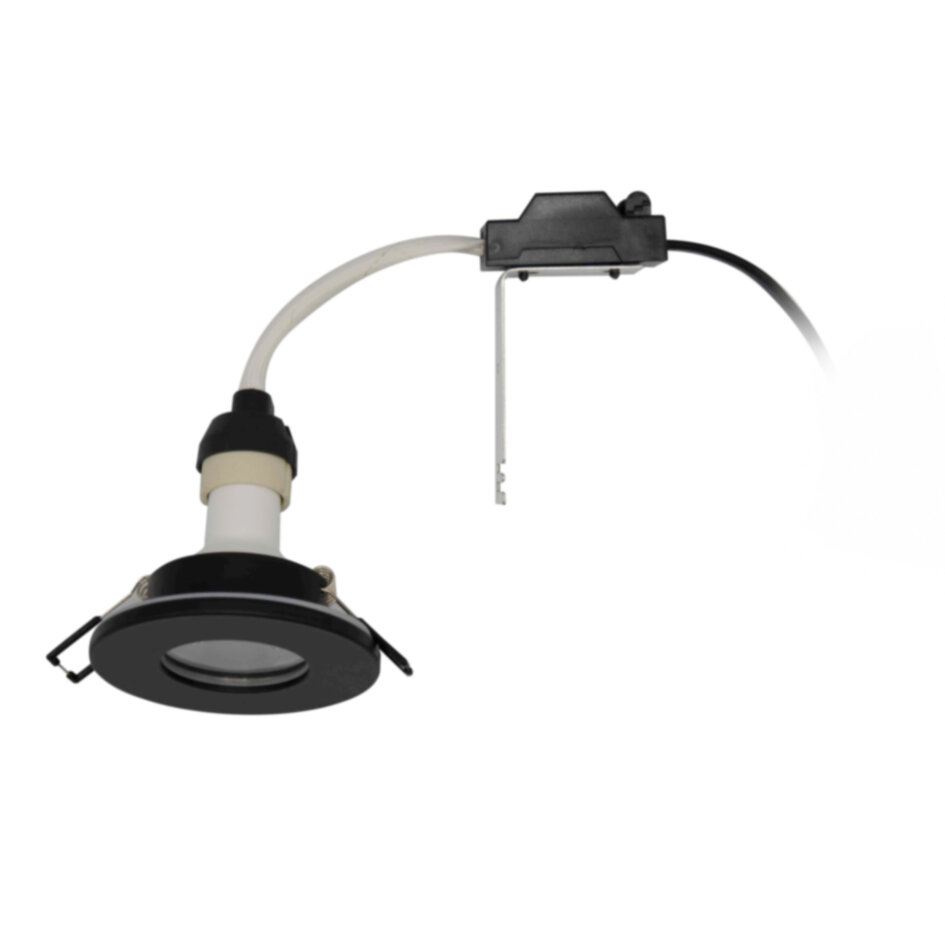 Moderne zwarte inbouwspot IP44 - Ray