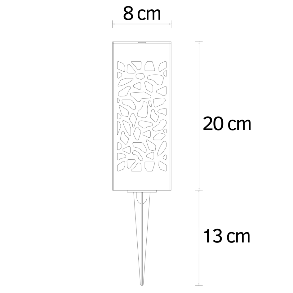 Spot solaire de jardin design noir - Brighton