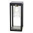 Lampadaire solaire moderne noir avec capteur - Illumina